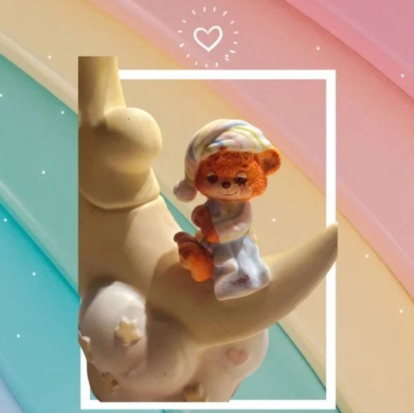 Enesco Musical Brahms Lullaby Moon With Teddy Bear - Picture 5 of 7